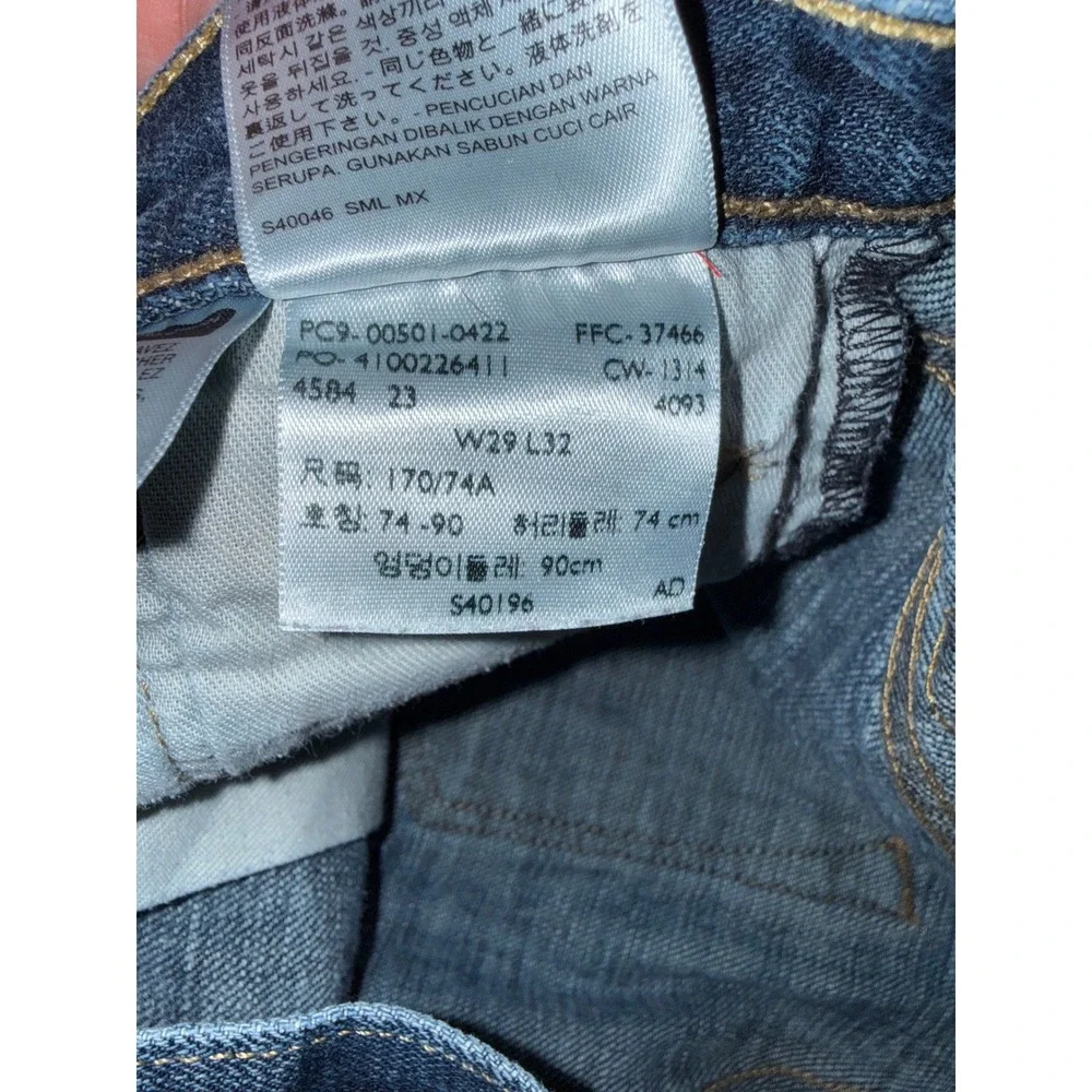 Levis 501 Original Fit Jeans Mens 29x32 Medium Wash Blue Denim 00501-0422
